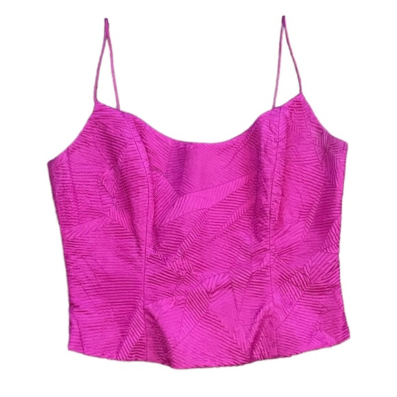 Vintage Tops Vintage Flores Flores Magenta Pink Corset Tank Top M